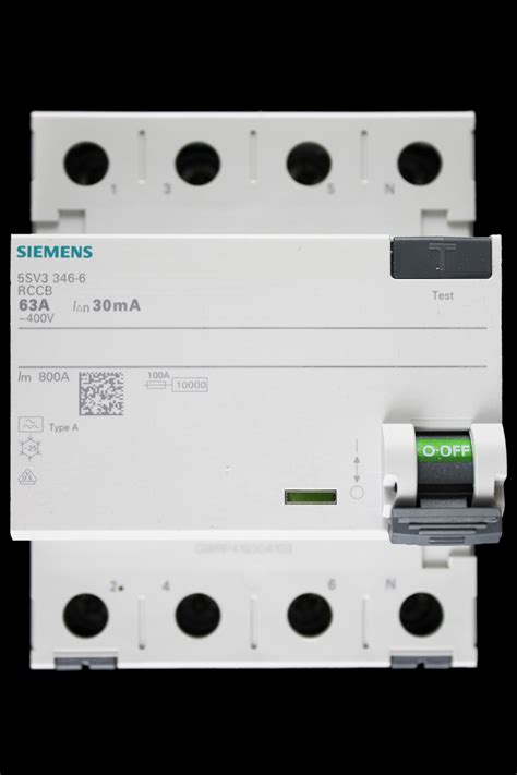 Siemens Ma Four Pole Rccb Rcd Type A Sv Used Circuit