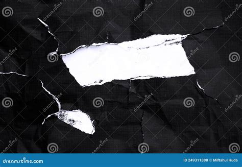 Black Paper with White Tears for the Background. Stock Photo - Image of ...