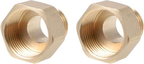 Uxcell Brass Threaded Pipe Fitting G Male X G Female Hex Bushing