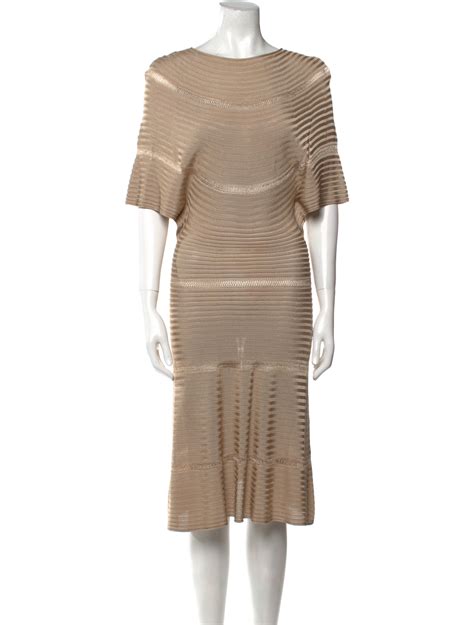 Valentino Bateau Neckline Long Dress Neutrals Dresses Clothing