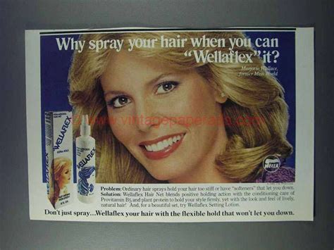 Dq0773 1981 Wella Wellaflex Hair Spray Ad Marjorie Wallace Beauty