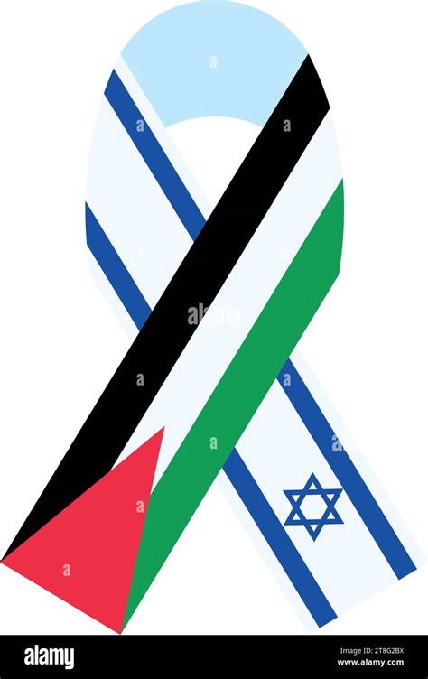 Cinta De Paz De Israel Y Palestina Imagen Vector De Stock Alamy