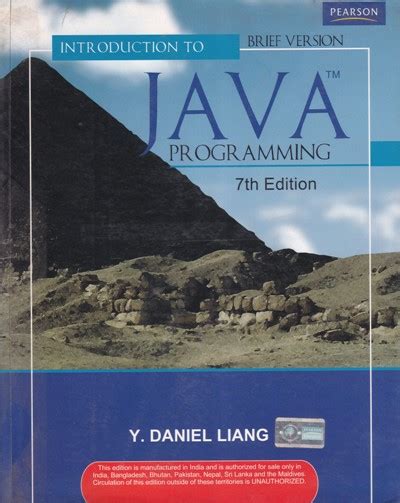 INTRODUCTION TO JAVA PROGRAMMING Y DANIEL LIANG Pearson