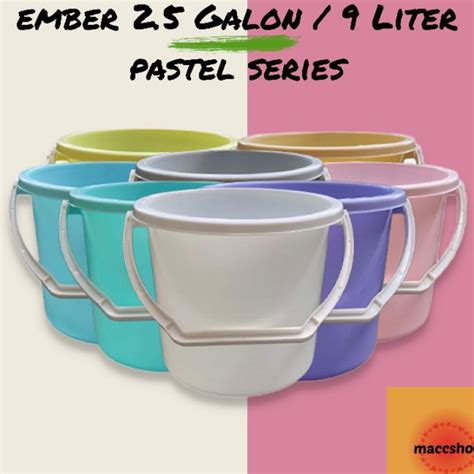 Jual Model Baru Tanaka Ember Plastik Liter Galon Warna Pastel