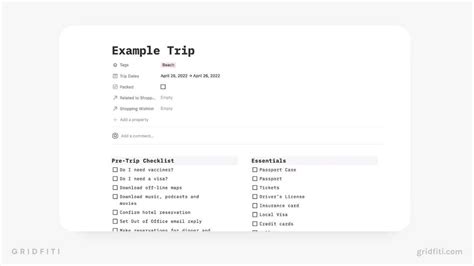 Notion Packing List Template Prntbl Concejomunicipaldechinu Gov Co