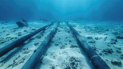 Undersea Internet Cables. Submarine Communications Cable Stock Image ...