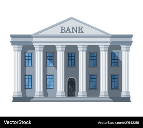 Cartoon retro bank building or courthouse Vector Image