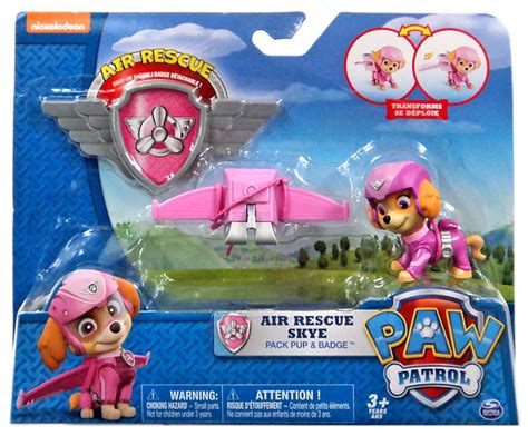 Paw Patrol Action Pack Badge Air Rescue Skye Figure Spin Master - ToyWiz