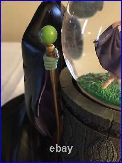 RARE Disney Villains Maleficent Musical Rotating Snow Globe Sleeping