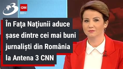 În Faţa Naţiunii aduce şase dintre cei mai buni jurnalişti din România