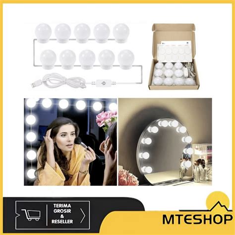 Jual Mte Lampu Led Meja Rias Make Up Lampu Kaca Rias Vanity Mirror