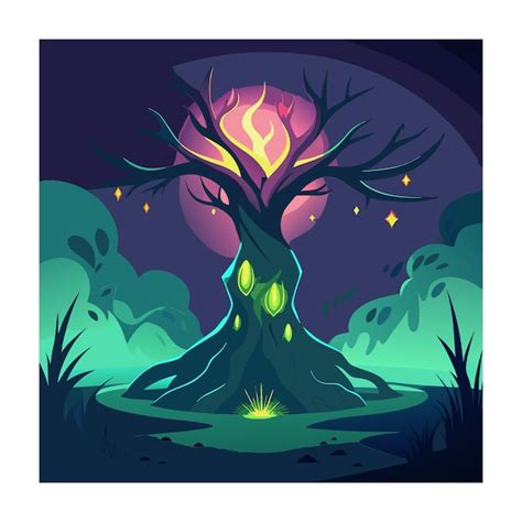 Horror Tree Vector Illustration Premium Ai Generated Vector