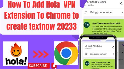 How To Add Hola Vpn Extension To Chrome Browser And Create Textnow