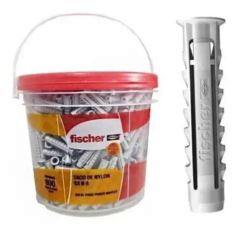 Taco Tarugo Fischer Sx10 Balde X400 Ladrillo Hueco Macizo