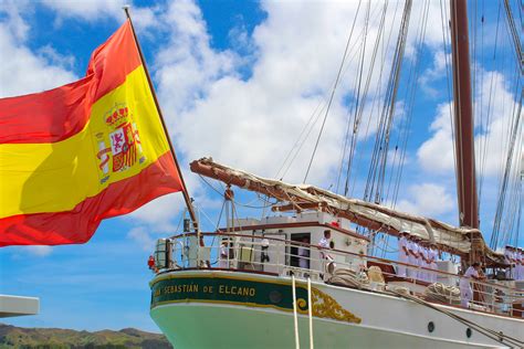 The Spanish Navy Training Ship Juan Sebastian De Elcano Arrived At Apra