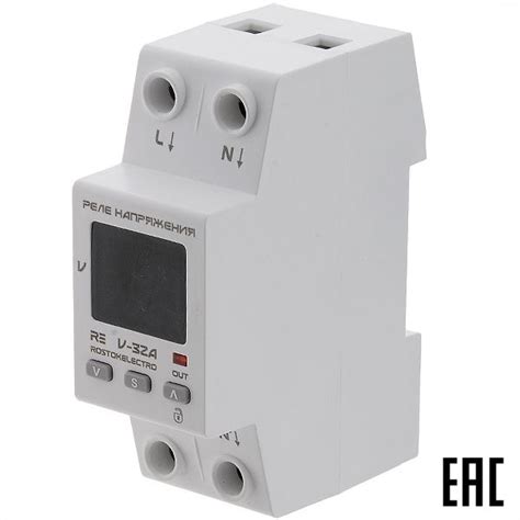 Реле напряжения RE V-32A 1ф 220В Umin120-200В/Umax210-270В 32А 1 ...