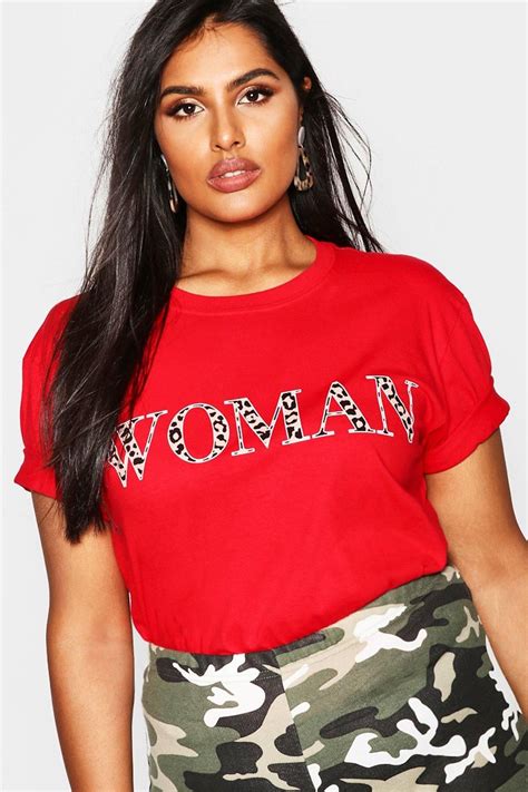 Women S Plus Woman Leopard Oversized T Shirt Boohoo Uk Oversized Tshirt Top Styles Trend