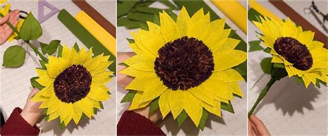 Moldes Como Hacer Girasoles De Papel Cartulina Puristtips