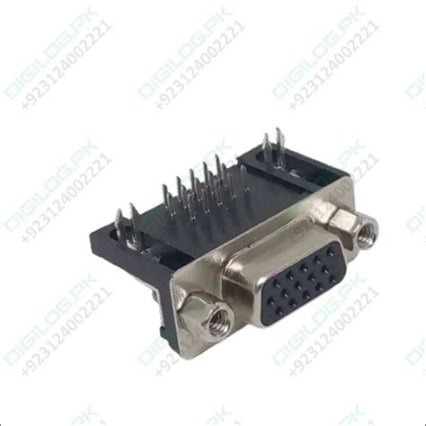 Db15 Female Right Angle Connector D Sub High Density Pcb Mounting 15 P Digilog Pk