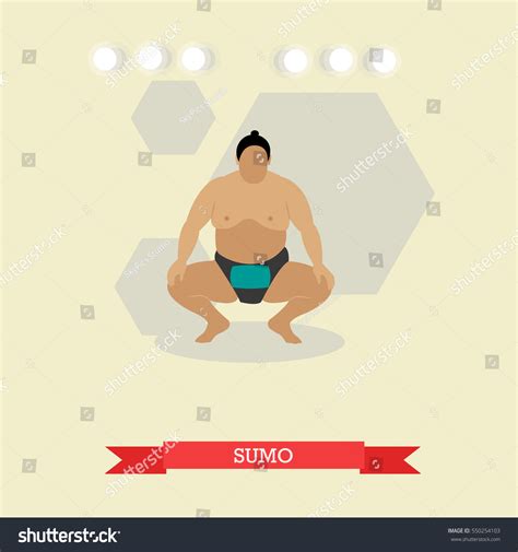 Sumo Wrestler Ready Fight Fat Big Stock Illustration 550254103 ...