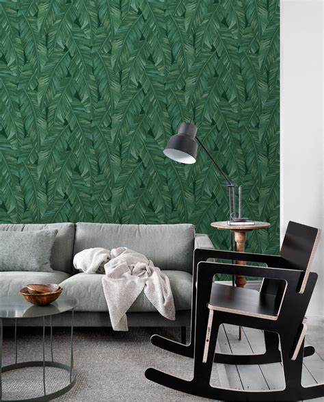 Papier Peint Esta Home Jungle Fever Feuilles De Bananier Vert 139016