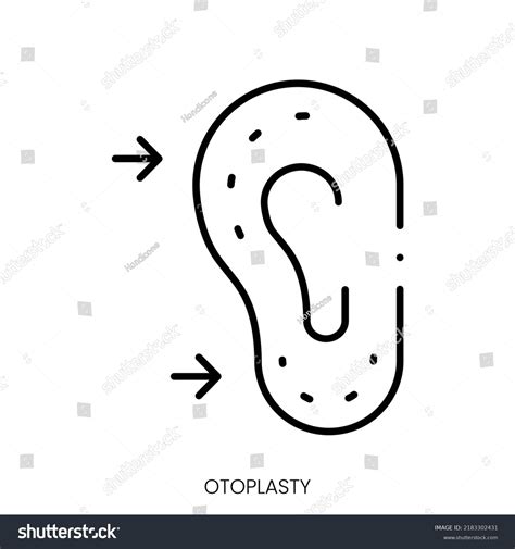 Otoplasty Icon Linear Style Sign Isolated Stock Vector Royalty Free