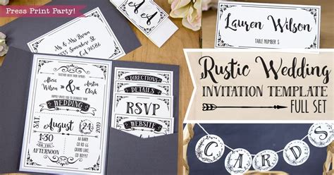 Diy Rustic Wedding Invitations