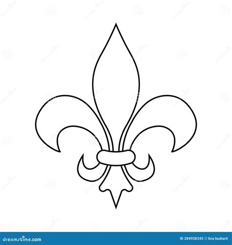 Fleur De Lis Icon Stock Vector Illustration Of Background 284938345