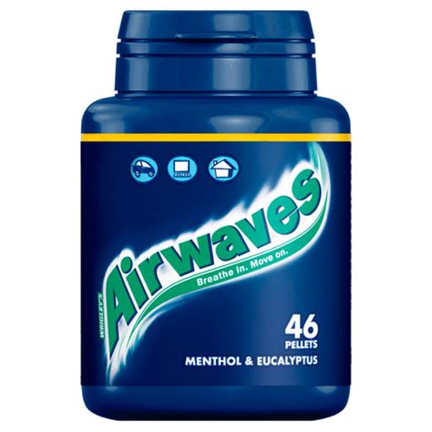 Airwaves Menthol And Eucalyptus Sugar Free Chewing Gum £2 Pmp Bottle 46 Pieces We Get Any Stock