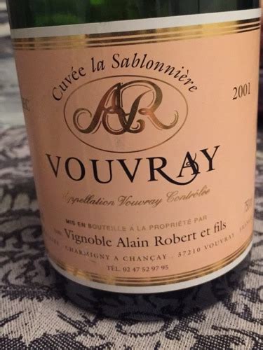 Alain Robert Fils Cuvée La Sablonniére Vouvray Vivino US