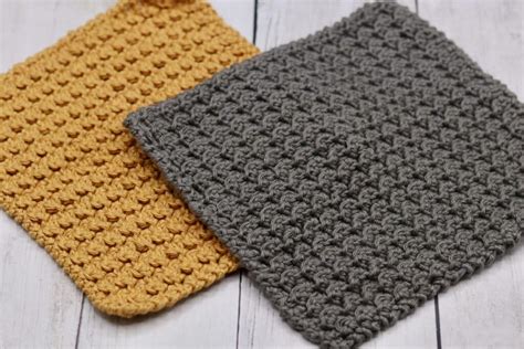 Easy Textured Dishcloth Crochet Pattern Rich Textures Crochet