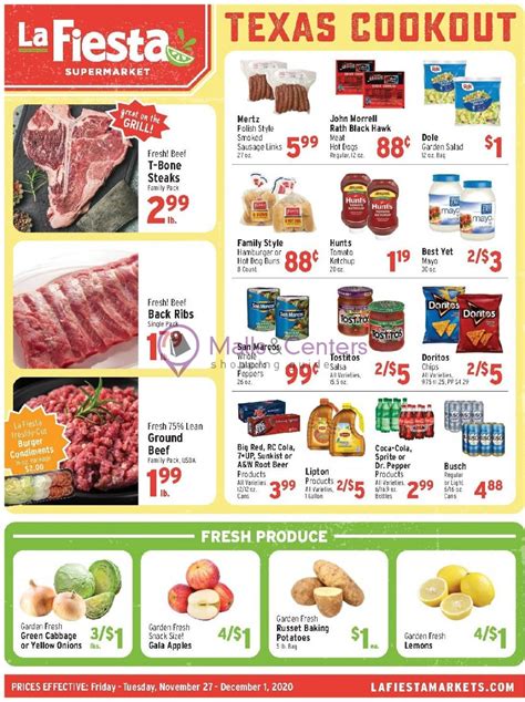 La Fiesta Supermarket Weekly Ad Sales And Flyers Specials Mallscenters