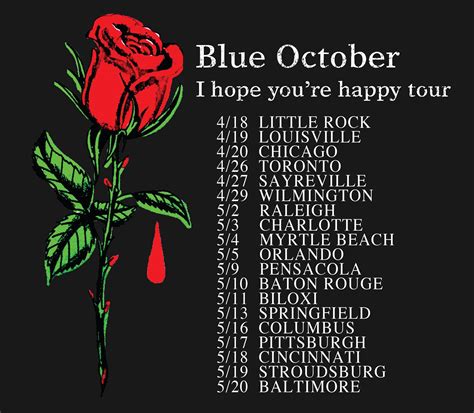 Blue October I Hope Youre Happy Tour Blueoctober