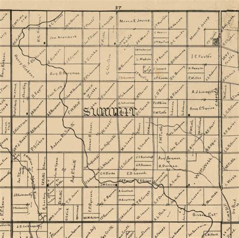 Clay County Iowa 1896 Old Wall Map With Landowner Names Farm Etsy