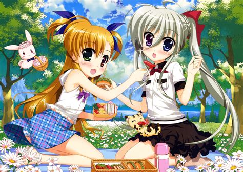 2girls Ass Asteion Bicolored Eyes Blonde Hair Blush Einhart Stratos