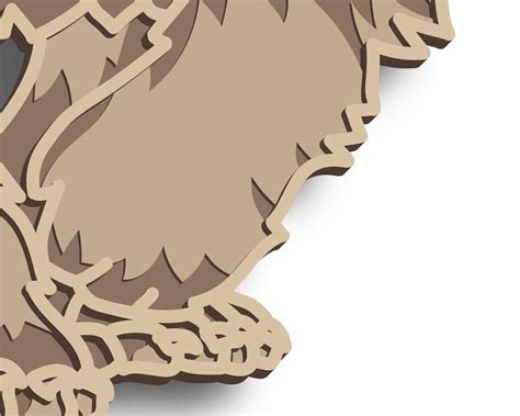 Badger Multilayer Svg Badger Cut File 3d Layer Plywood Etsy