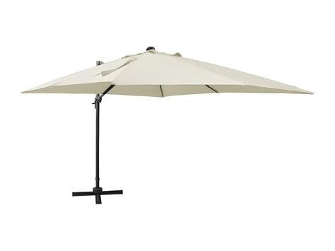 Parasol D Port Avec M T Et Lumi Res Led Sable Cm