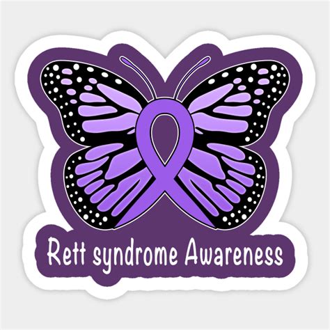 Rett Syndrome Butterfly Of Hope Rett Syndrome Awareness Sticker Teepublic