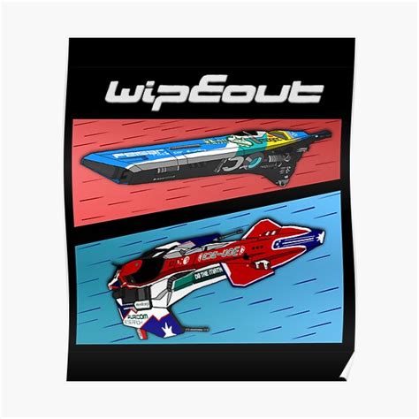 Wipeout Ships Comic Strip Logo Poster By Fennecfoxca Redbubble