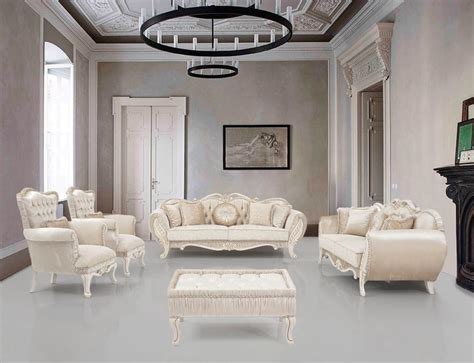 Casa Padrino Luxus Barock Wohnzimmer Set Beige Creme Gold 2 Sofas