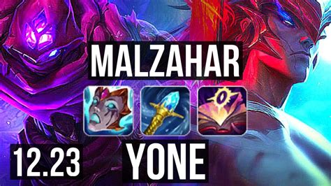 Malzahar Vs Yone Mid 39m Mastery 716 600 Games Euw Master