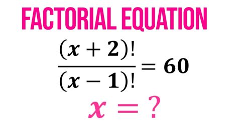 Factorial Equation Challenge I OLYMPIAD I SAT I MCAT I Xth I GRE I Pre