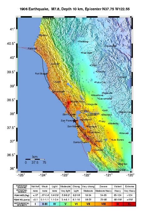 California Earthquake Map Usgs