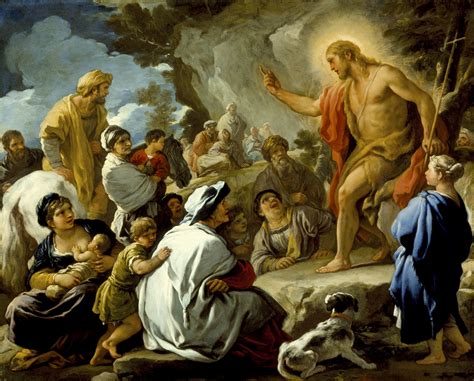 Saint John The Baptist Preaching Luca Giordano Wikiart Org