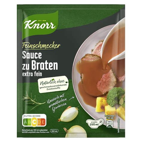 Knorr Feinschmecker Sauce Zu Braten Extra Fein Leckere Braune So E Ohne