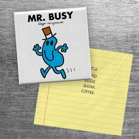 Personalised Mr. Busy Square Magnet