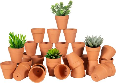 24pcs Small Mini Clay Pots 25 Terracotta Pot Ceramic