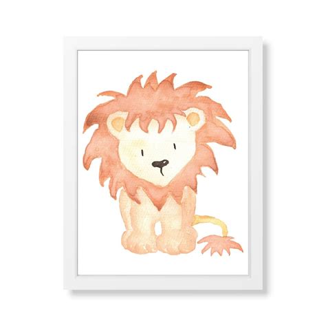 Jungle Safari Animals Nursery Prints Watercolour Animals Etsy