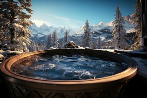 Bain Jacuzzi Thermal Chaud Dans Un H Tel Spa En Pleine Nature Avec Vue