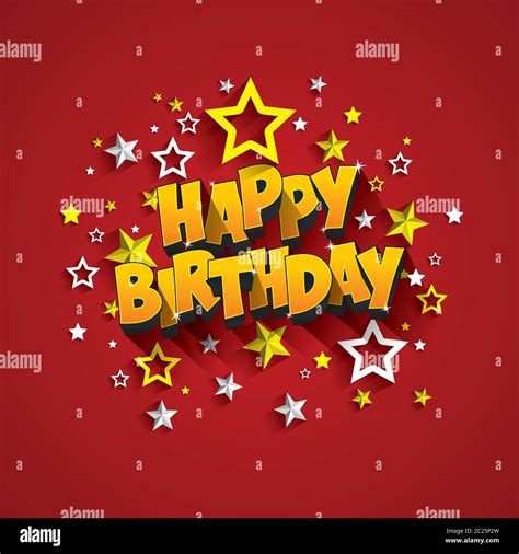 Happy Birthday Greeting Card Vector Illustration Stock Vector Image And Art Alamy